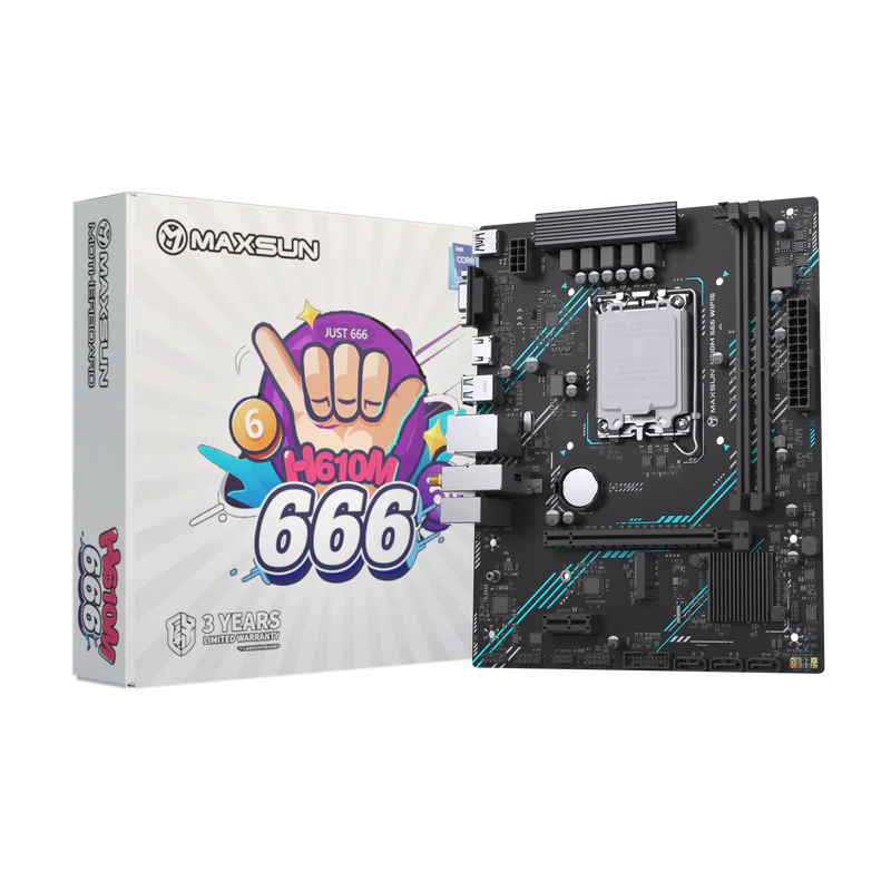 Maxsun Motherboard H610M 666 Wifi6 ARGB DDR4 Maxsun Motherboard H610M 666 Wifi6 ARGB DDR4